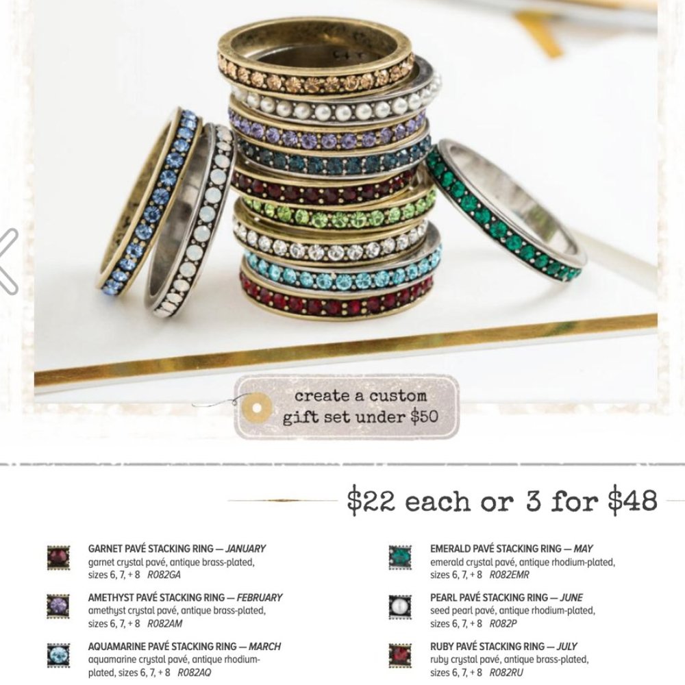 5 Stacking Rings Size 7 - Picture 3 of 5
